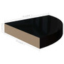 Corner Shelf Set of 2 High gloss black Honeycomb MDF A949-323890