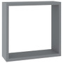 Wall Cube Shelves 3 pcs Gray MDF A949-323951