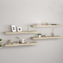 Wall Shelf Set of 4 Oak Honeycomb MDF, metal 35.4 x 9.3 x 1.5 in A949-323882