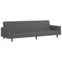 Sofa Bed Dark Grey Velvet (100% polyester), wood, foam, plastic A949-375938