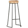 Bar Stool Set of 2 Natural, Black A949-287352