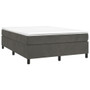 Bed Frame Dark grey Velvet, plywood, engineered wood Queen Modern A949-3121154