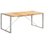 Dining Table Brown and Grey Solid Rough Mango Wood, Steel A949-321564