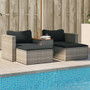 Garden Sofa Set Grey PE Rattan Modular Garden Sofa Set A949-365726