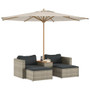 Garden Sofa Set Grey PE Rattan Modular Garden Sofa Set A949-365726