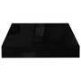 Wall Shelf Set of 4 High gloss black Honeycomb MDF, metal Small A949-323762