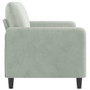 2-seater Sofa Light grey Velvet (100% polyester), metal, textilene A949-359442