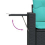 Garden Sofa Black, Blue A949-366032