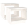 Coffee Table White Solid pinewood Medium Stackable Coffee Table A949-813526