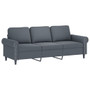 3-seater Sofa Dark Grey Velvet (100% polyester) 3-seater Durable A949-359540