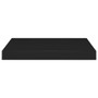 Wall Shelf Black Honeycomb MDF, Metal 15.7 in Floating Wall Shelf A949-323826