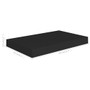 Wall Shelf Black Honeycomb MDF, Metal 15.7 in Floating Wall Shelf A949-323826