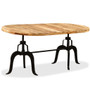 Dining Table Natural Mango Wood Solid Mango Wood, Steel A949-244799
