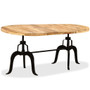 Dining Table Natural Mango Wood Solid Mango Wood, Steel A949-244799