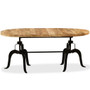 Dining Table Natural Mango Wood Solid Mango Wood, Steel A949-244799