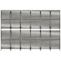 Room Divider 6 Panels Gray Poly Rattan A949-365402