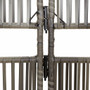 Room Divider 6 Panels Gray Poly Rattan A949-365402