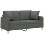 2-seater Sofa Dark Gray Fabric (100% polyester), metal, textilene A949-3200910