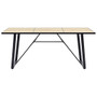 Dining Table Oak tabletop and black frame A949-281564