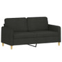2-seater Sofa Black Fabric (100% polyester), metal, textilene A949-359482