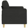 2-seater Sofa Black Fabric (100% polyester), metal, textilene A949-359482