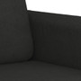 2-seater Sofa Black Fabric (100% polyester), metal, textilene A949-359482