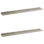 Wall Shelf Set of 2 Concrete Gray MDF 31.5 x 3.5 x 1.2 in A949-326701