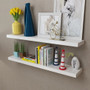 Wall Shelf Set of 2 White MDF A949-242185