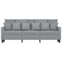 3-Seater Sofa Light Grey 100% Polyester Fabric, Metal, Textilene A949-359275