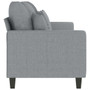 3-Seater Sofa Light Grey 100% Polyester Fabric, Metal, Textilene A949-359275