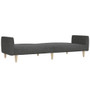 Sofa Bed Dark Grey Fabric (100% polyester), Wood, Foam 2-Seater A949-375785