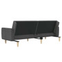 Sofa Bed Dark Grey Fabric (100% polyester), Wood, Foam 2-Seater A949-375785