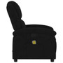  Massage Recliner Chair Black Velvet Single Adjustable Armrests A949-371814