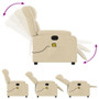  Electric Massage Recliner Chair Cream Fabric A949-3206261