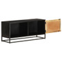  TV Cabinet Black, Brown Rough Mango Wood, Iron, MDF Medium A949-323150