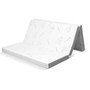 4 Inch Tri-fold Cooling Gel Memory Foam Mattress-Queen Size - Color: White - Size: Queen Size D681-HU10392-L
