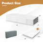 4 Inch Tri-fold Cooling Gel Memory Foam Mattress-Queen Size - Color: White - Size: Queen Size D681-HU10392-L