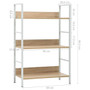  Shelf Cabinet Oak and White Engineered wood Medium Storage A949-288221