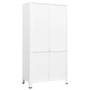  Wardrobe White Metal 35.4 x 19.7 x 70.9 in Wardrobe Rectangular A949-339614
