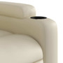  Massage Recliner Chair Cream Faux leather, metal, wood, foam Single A949-3205980