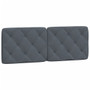  Headboard Cushion Dark Grey Velvet, Foam 53.9 in mattress width A949-376076