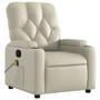  Massage Recliner Chair Cream Faux leather, metal, plywood Standard A949-3206085