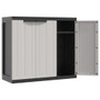  Outdoor Storage Cabinet Gray and Black Polypropylene Medium A949-364202