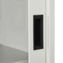  Sliding Door Cabinet Light grey Steel, tempered glass Medium A949-335955