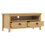  TV Cabinet Honey Brown Solid Pine Wood Medium TV Cabinet A949-288923