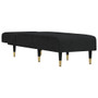  Chaise Lounge Black Velvet (100% polyester), plywood, metal A949-352811