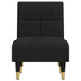  Chaise Lounge Black Velvet (100% polyester), plywood, metal A949-352811