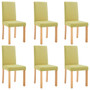  Dining Chair Set of 6 Green Fabric and Rubberwood Standard A949-277239