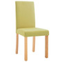  Dining Chair Set of 6 Green Fabric and Rubberwood Standard A949-277239