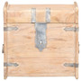  Chest White Solid Acacia wood 15.7 in x 15.7 in x 15.7 in A949-289648